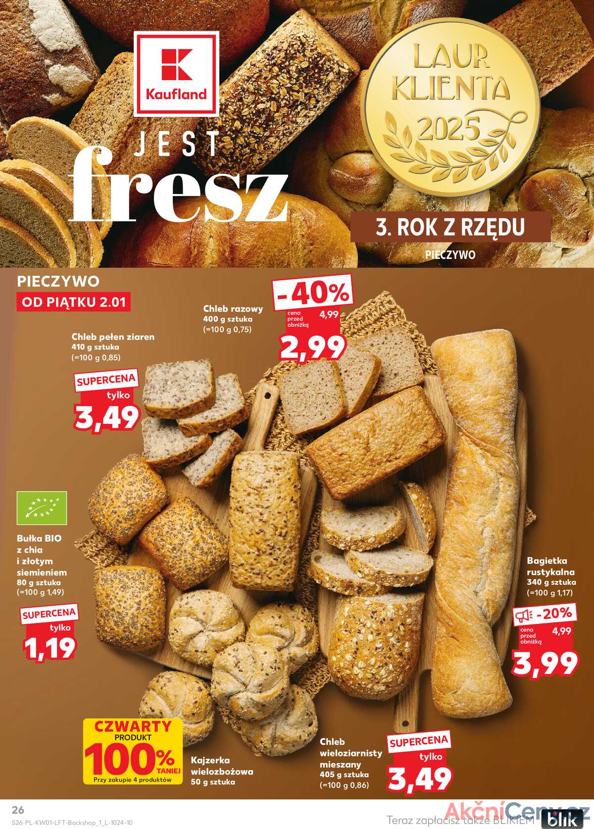 Leták Kaufland Polsko 2.1.-7.1.2026 - Noviny týdne strana 26