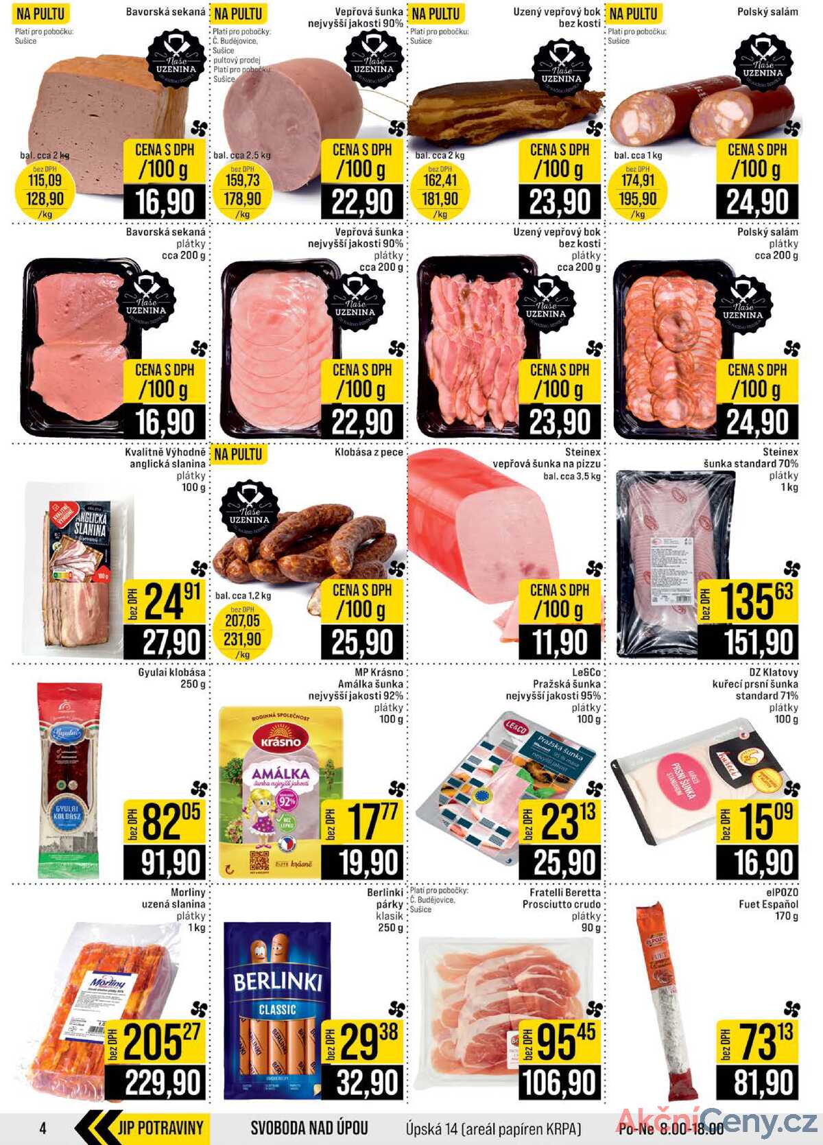 JIP Cash & Carry České Budějovice, Most, Náchod, Polička, Sušice a Svoboda nad Úpou od 2.1. do 7.1.2026 strana 4