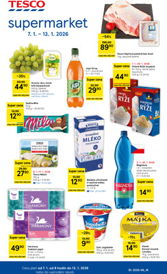 Leták Tesco supermarkety od 7.1. do 13.1.2026