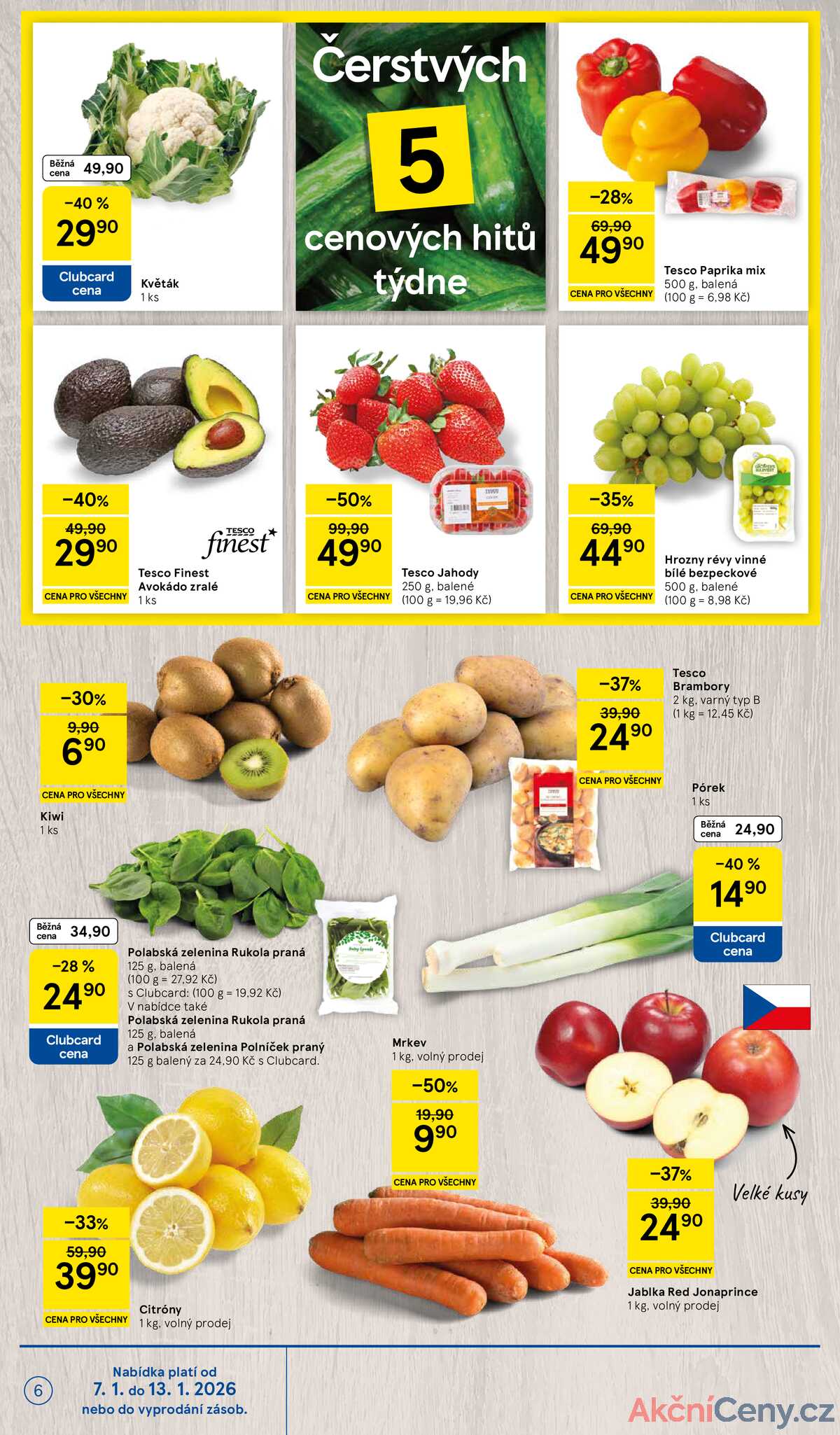 Tesco malé hypermarkety od 7.1. do 13.1.2026 strana 6