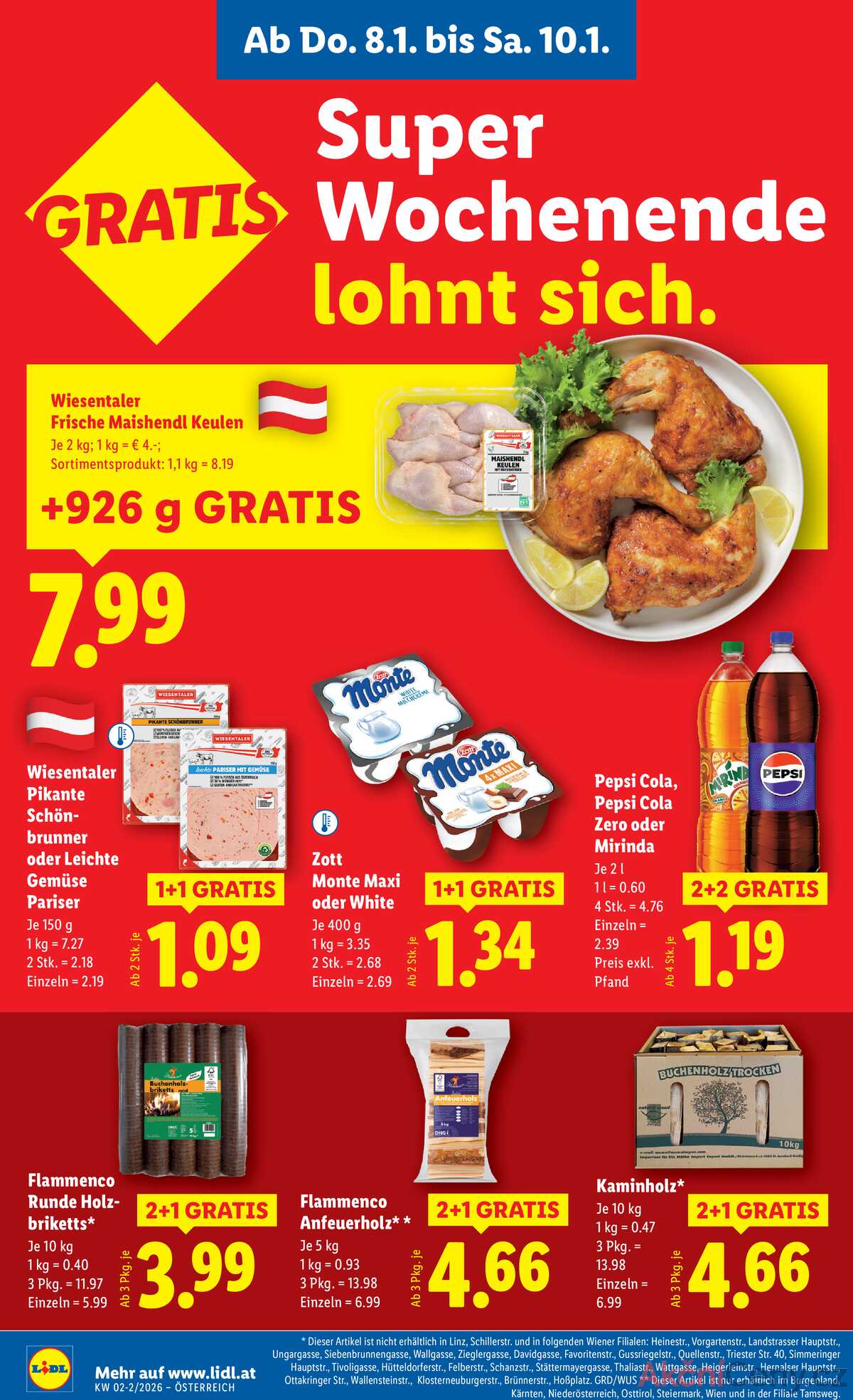 Leták Lidl Rakousko 8.1.-14.1.2026 strana 8
