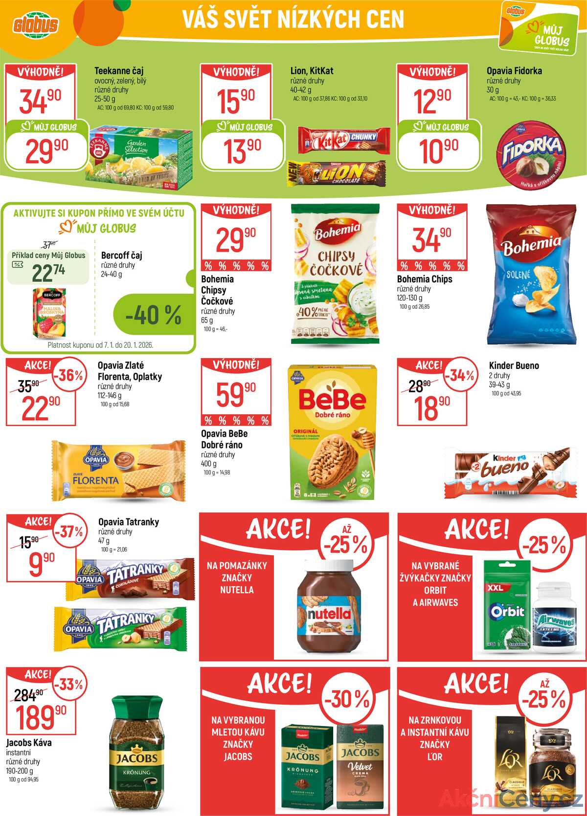 Akční leták Globus 7.1. - 13.1.2026 - Globus Praha - Čakovice strana 21