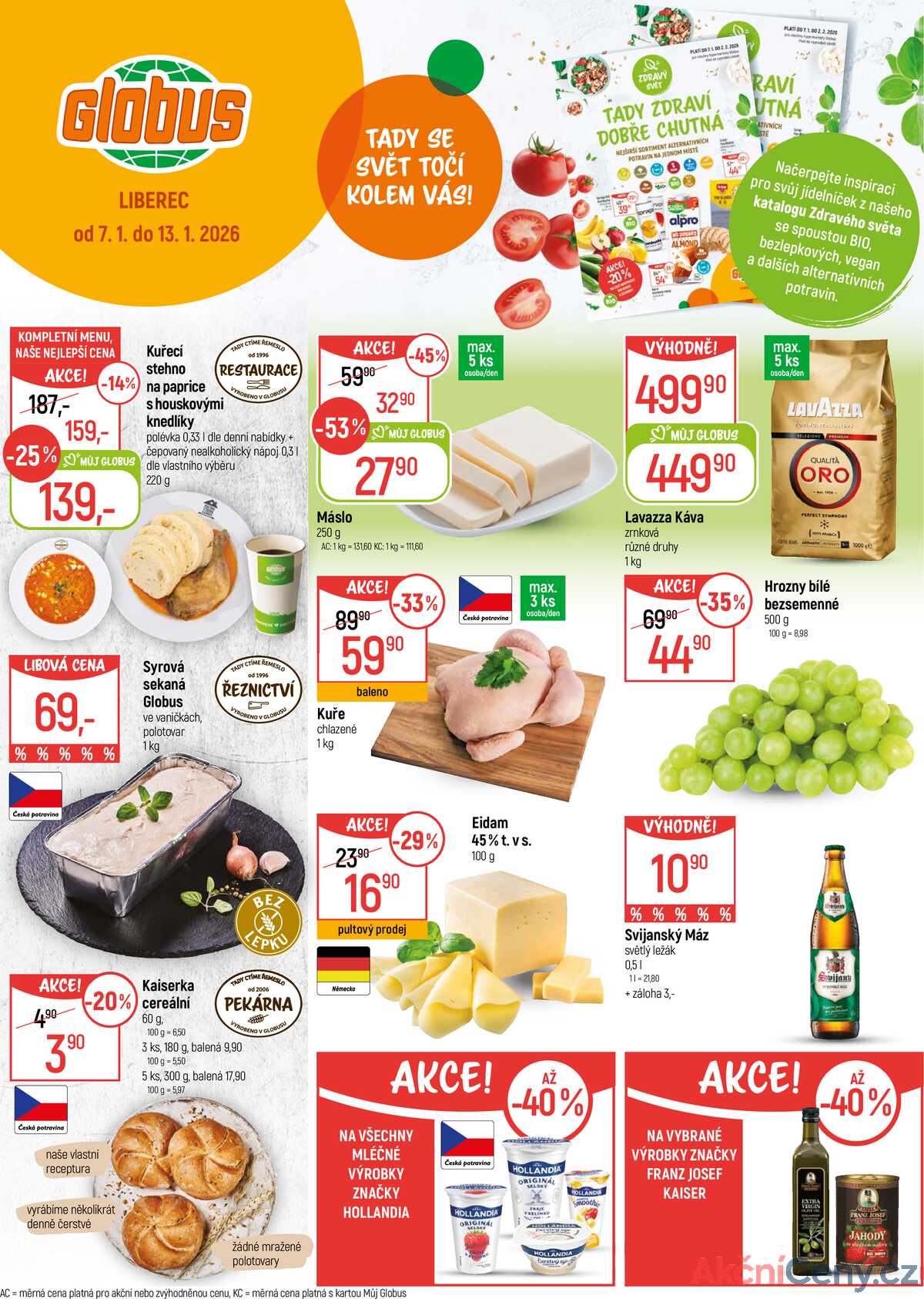 Akční leták Globus 7.1. - 13.1.2026 - Globus Liberec strana 1