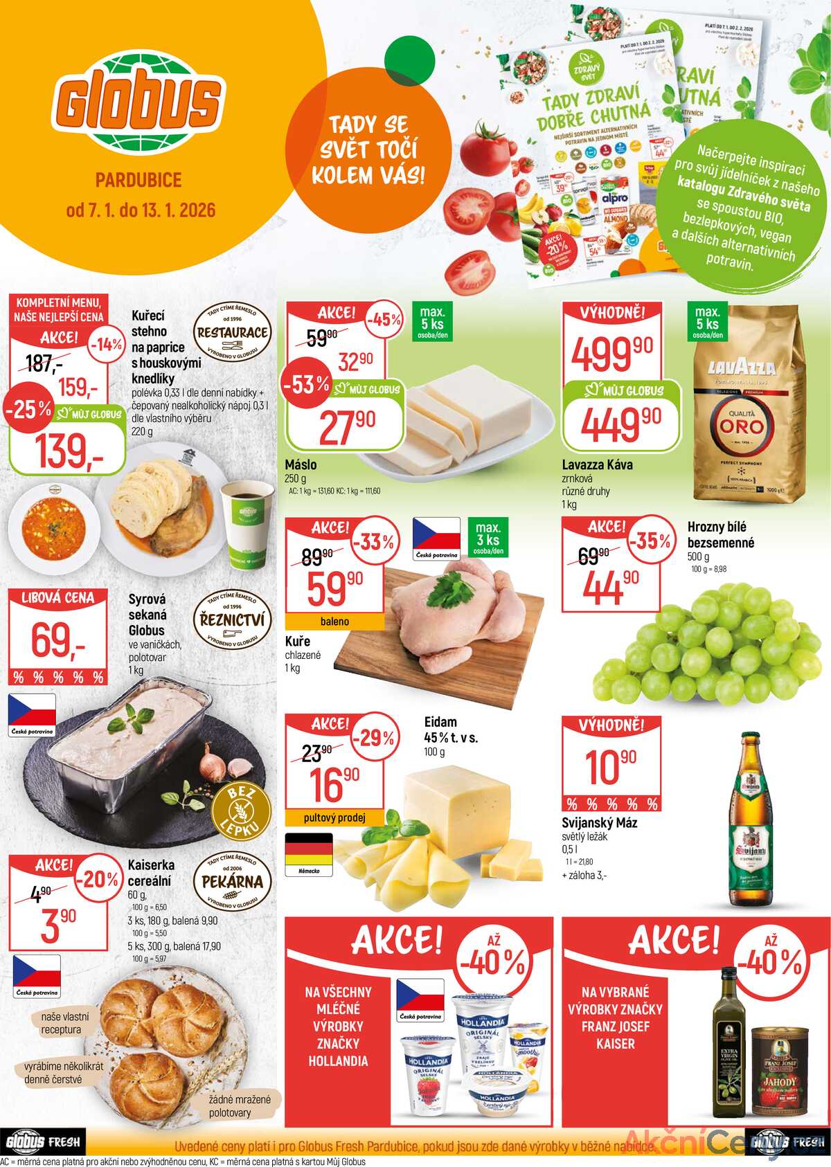 Akční leták Globus 7.1. - 13.1.2026 - Globus Pardubice strana 1