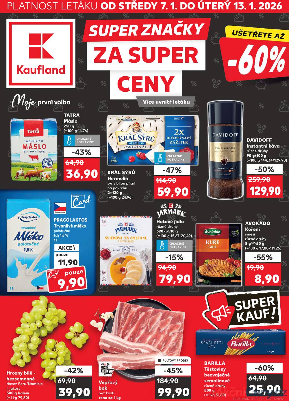Leták Kaufland - Kaufland 7.1. - 13.1. - Kaufland - Lanškroun - strana 1