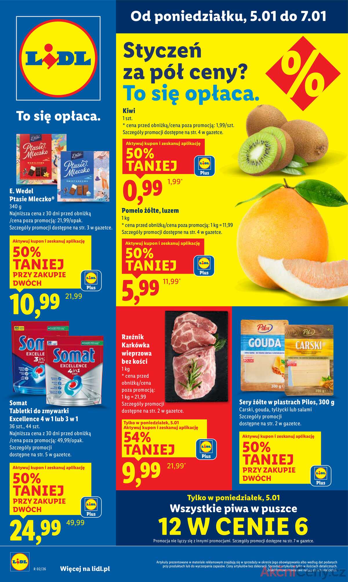 Leták Lidl Polsko 5.1.-7.1.2026 strana 1
