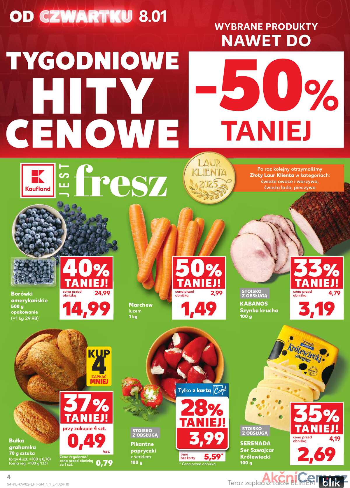 Leták Kaufland Polsko 8.1.-14.1.2026 - Noviny týdne strana 4