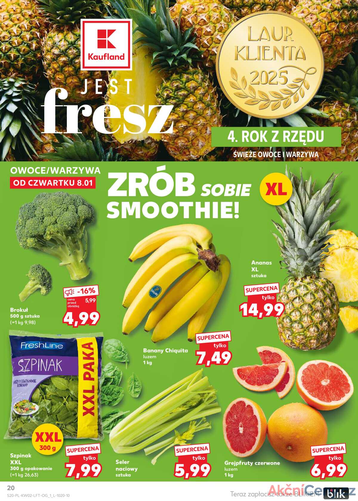Leták Kaufland Polsko 8.1.-14.1.2026 - Noviny týdne strana 20