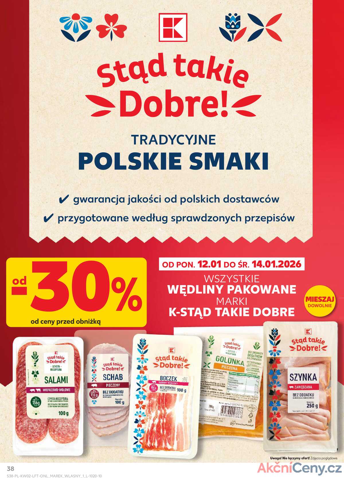Leták Kaufland Polsko 8.1.-14.1.2026 - Noviny týdne strana 38