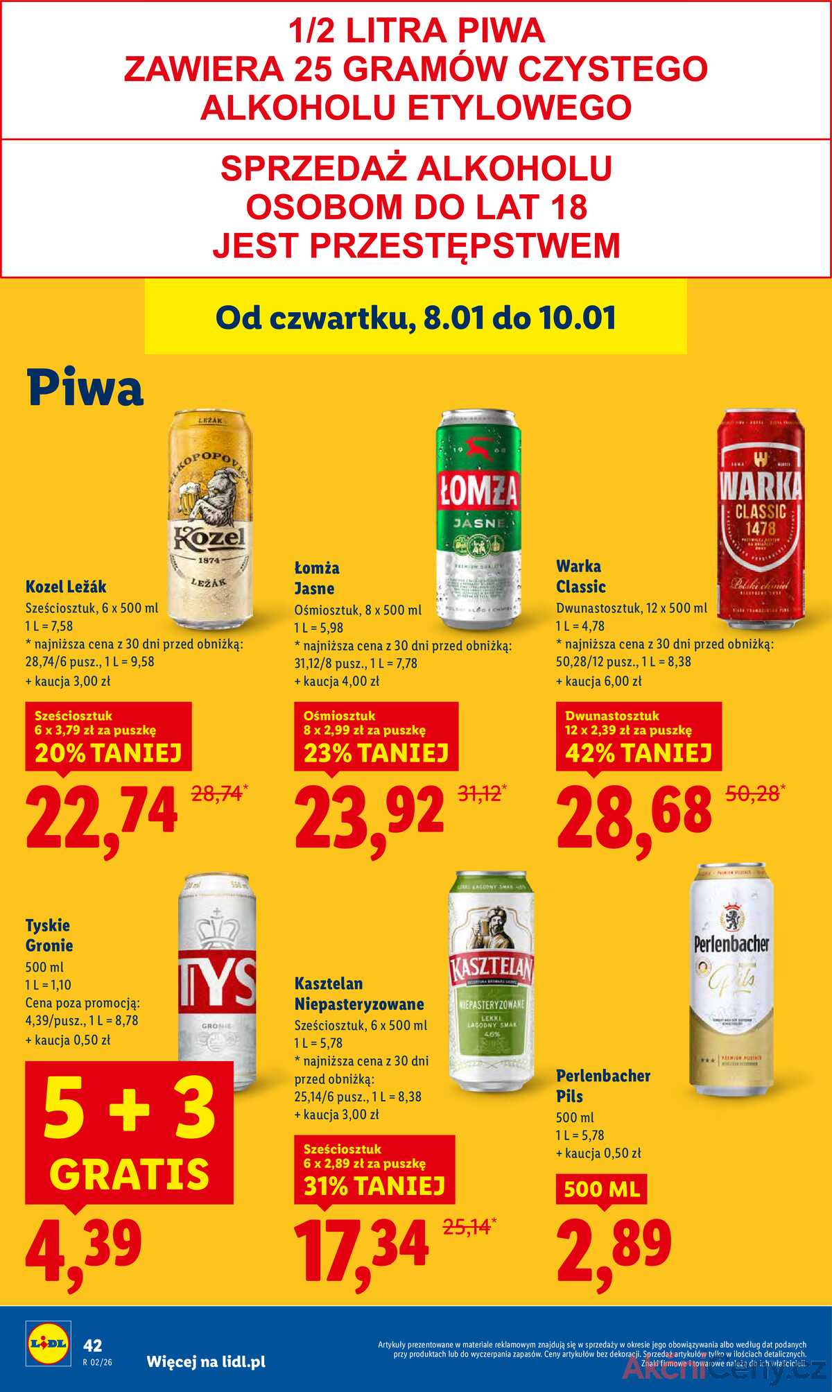 Leták Lidl Polsko 8.1.-10.1.2026 strana 42