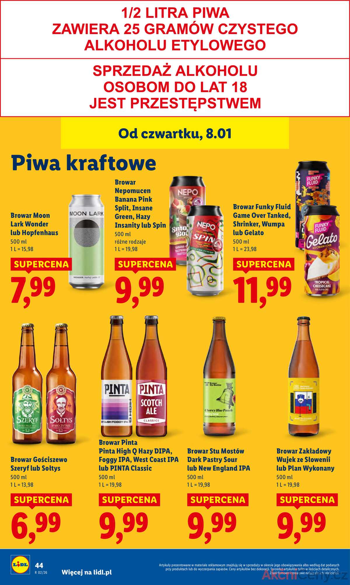 Leták Lidl Polsko 8.1.-10.1.2026 strana 44