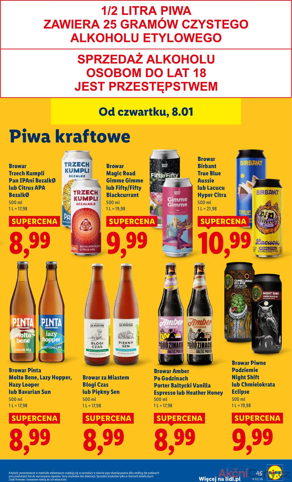 Leták Lidl Polsko 8.1.-10.1.2026 strana 45
