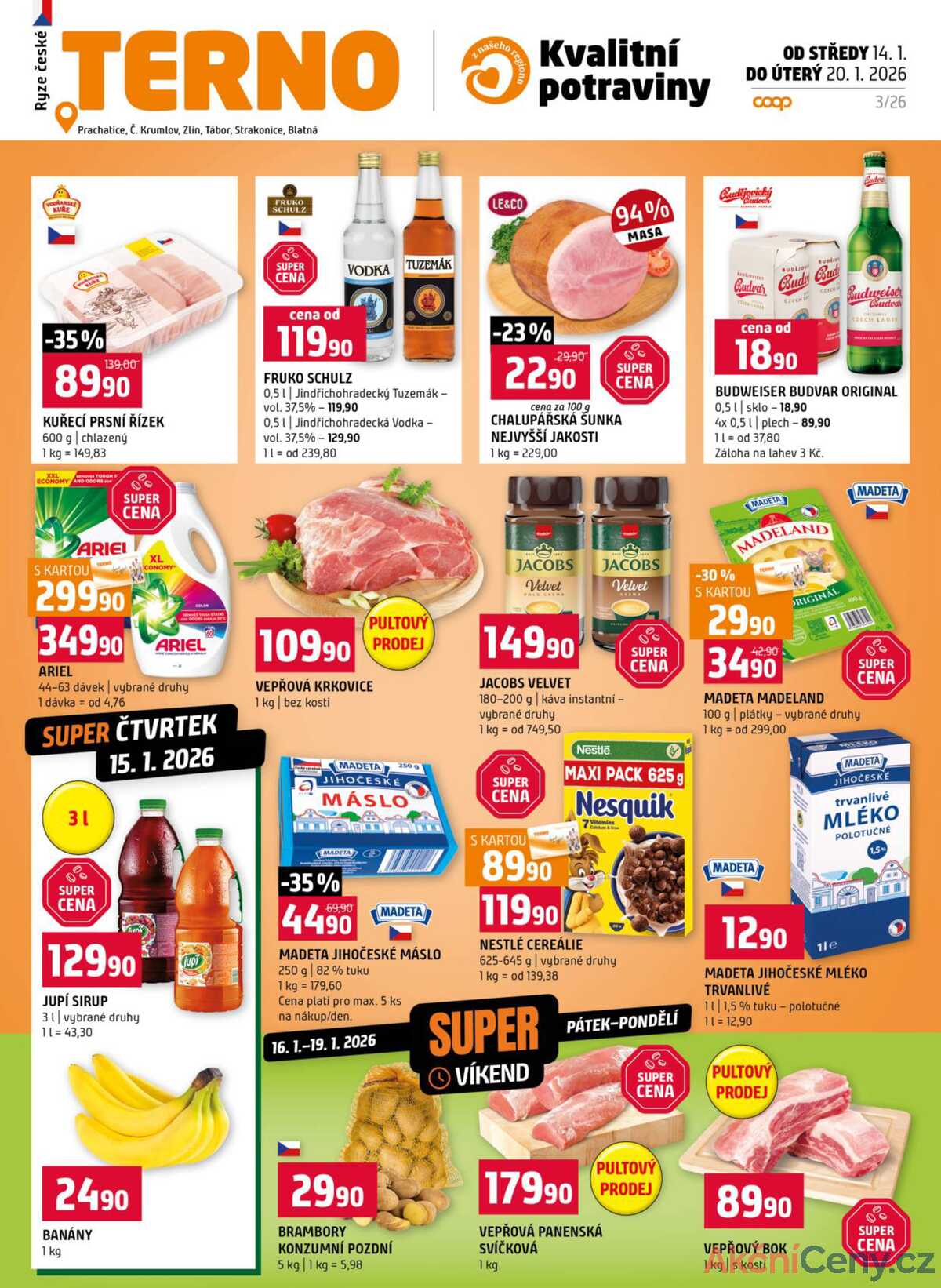 Terno Zlín, Prachatice, Český Krumlov, Tábor, Strakonice, Blatná 14.1. - 20.1. strana 1