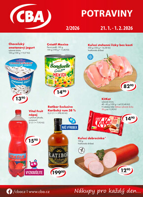 CBA potraviny od 21.1. do 1.2.2026
