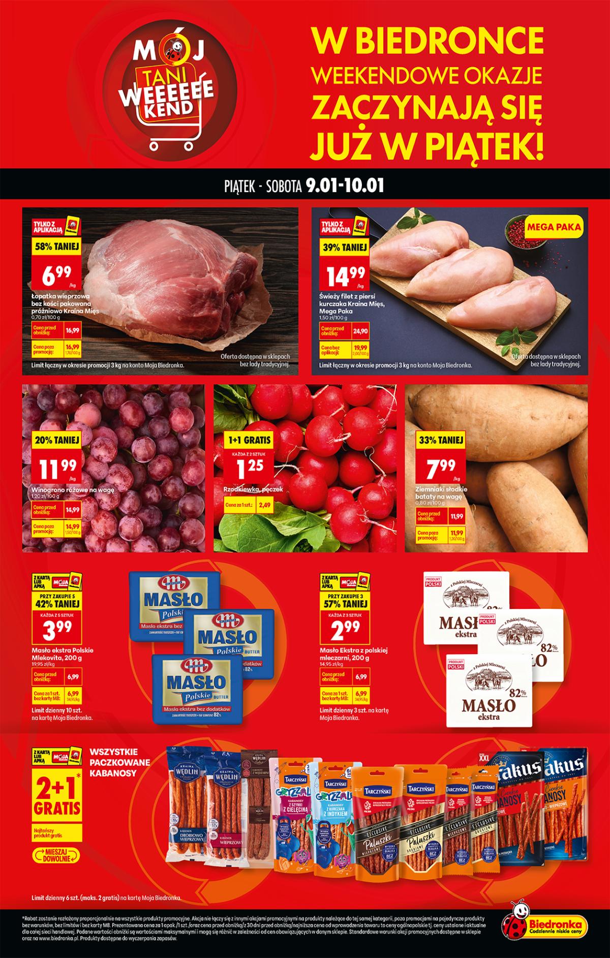 Leták Biedronka Polsko 9.1.-10.1.2026 strana 1