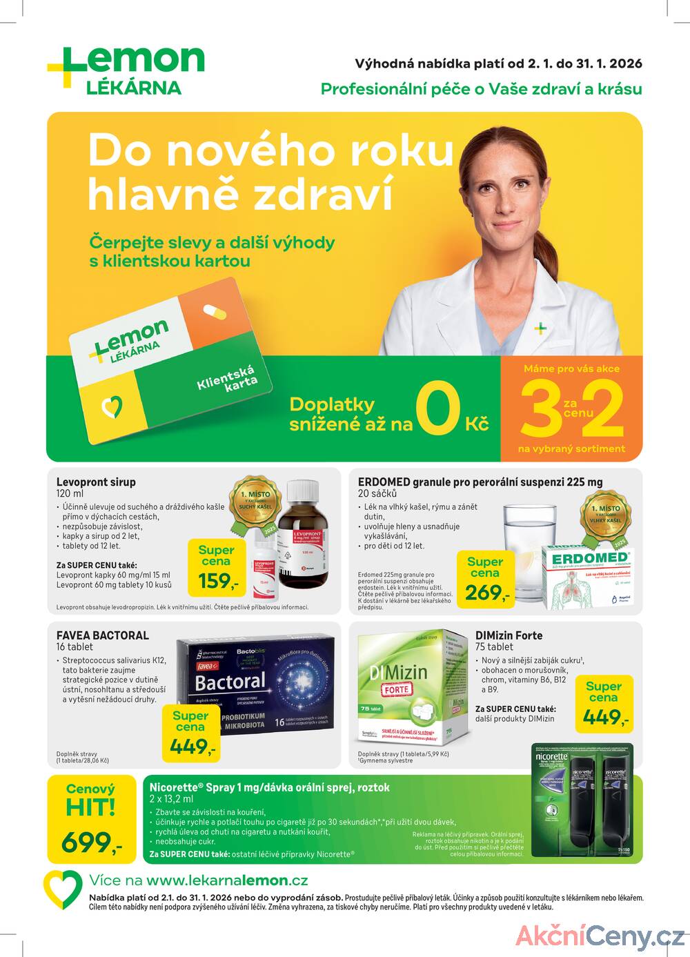 Leták Lékárna LEMON - Lékárna LEMON od 2.1. do 31.1.2026 - strana 1