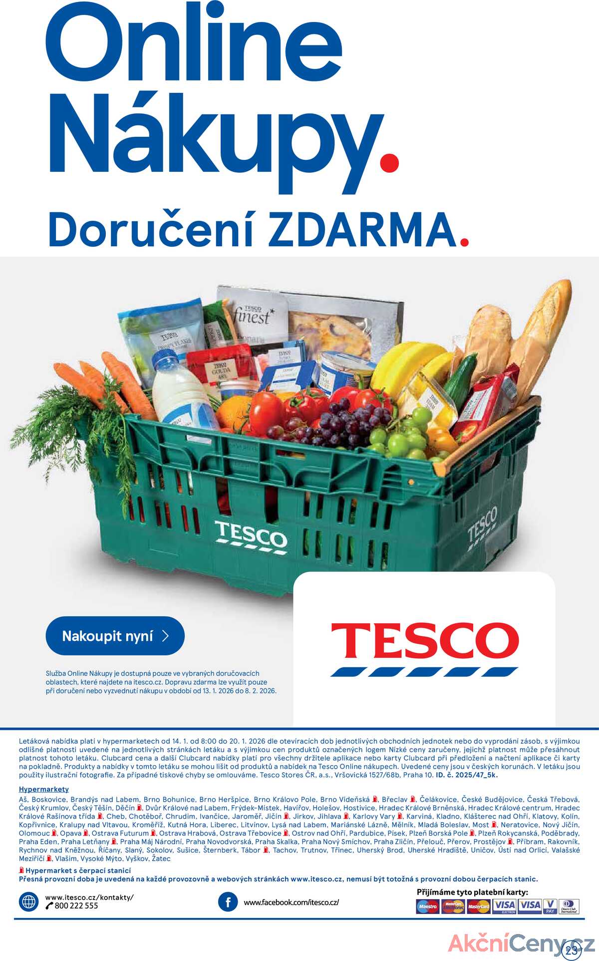 Tesco malé hypermarkety od 14.1. do 20.1.2026 strana 23