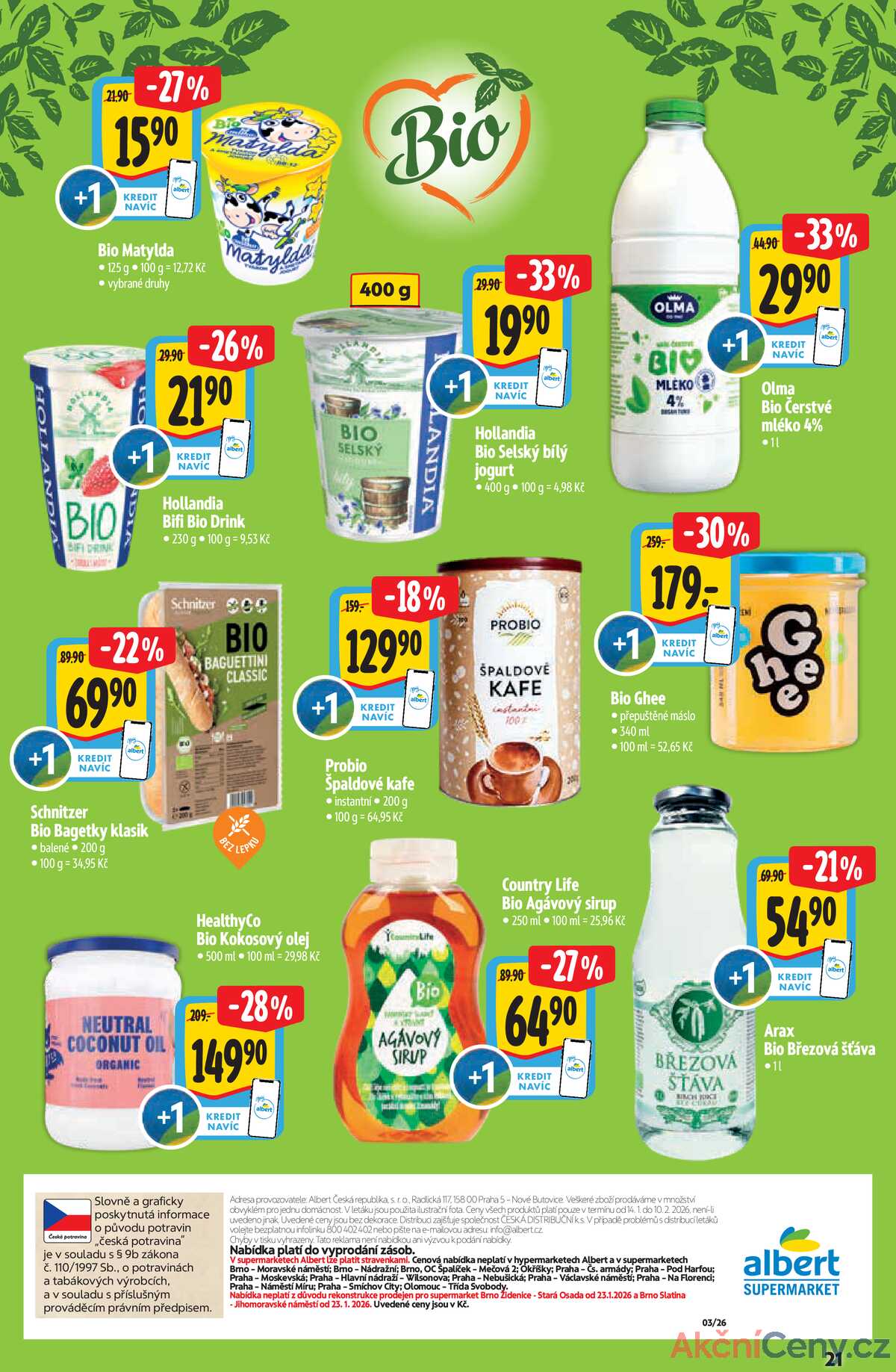 Albert Supermarket katalog Bio od 14.1. do 10.2.2026 strana 21