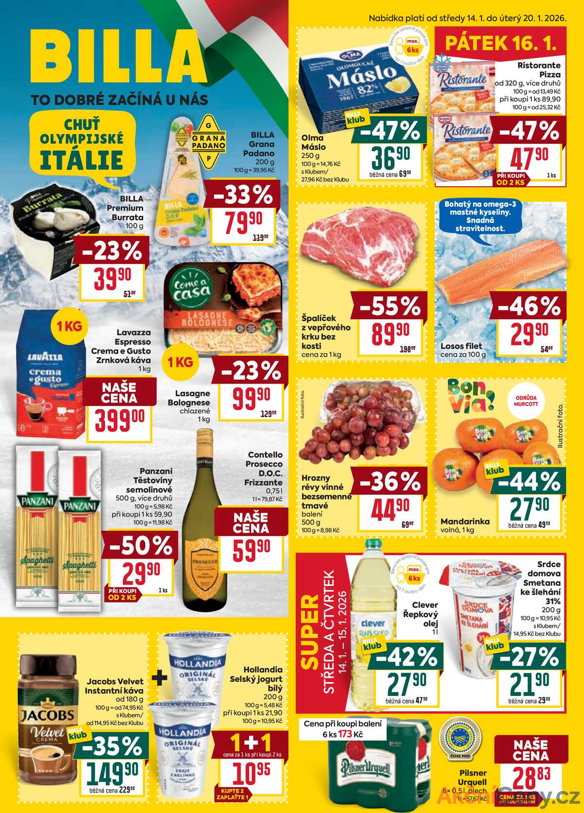 Billa malý leták od 14.1. do 20.1.2026 strana 1