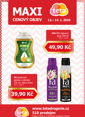 Teta drogerie Maxi cenový objev od 12.1. do 14.1.2026