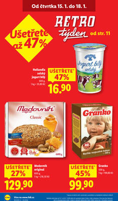 Lidl Čtvrtek od 15.1. do 18.1.2026