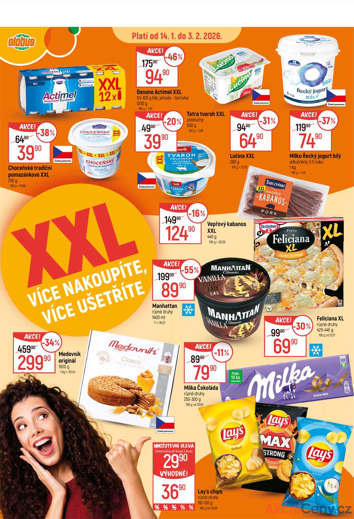 Akční leták Globus 14.1. - 3.2.2026 - Globus Pardubice strana 1