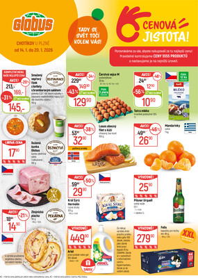 Akční leták Globus 14.1. - 20.1.2026 - Globus Chotíkov u Plzně
