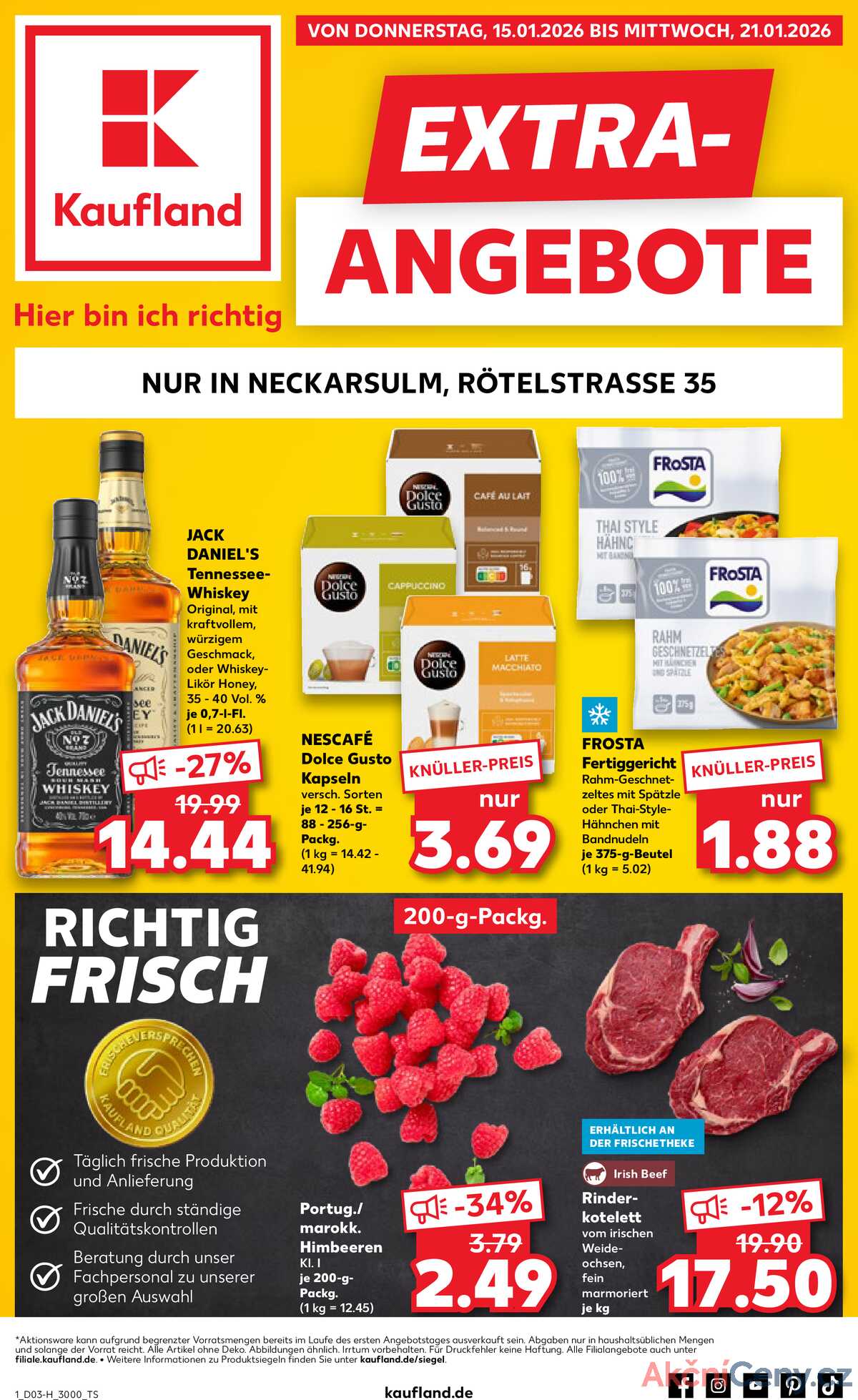 Leták Kaufland Německo 15.1.-21.1.2026 strana 1