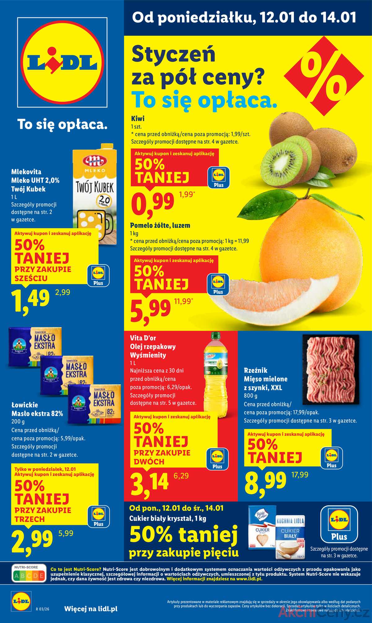 Leták Lidl Polsko 12.1.-14.1.2026 strana 1