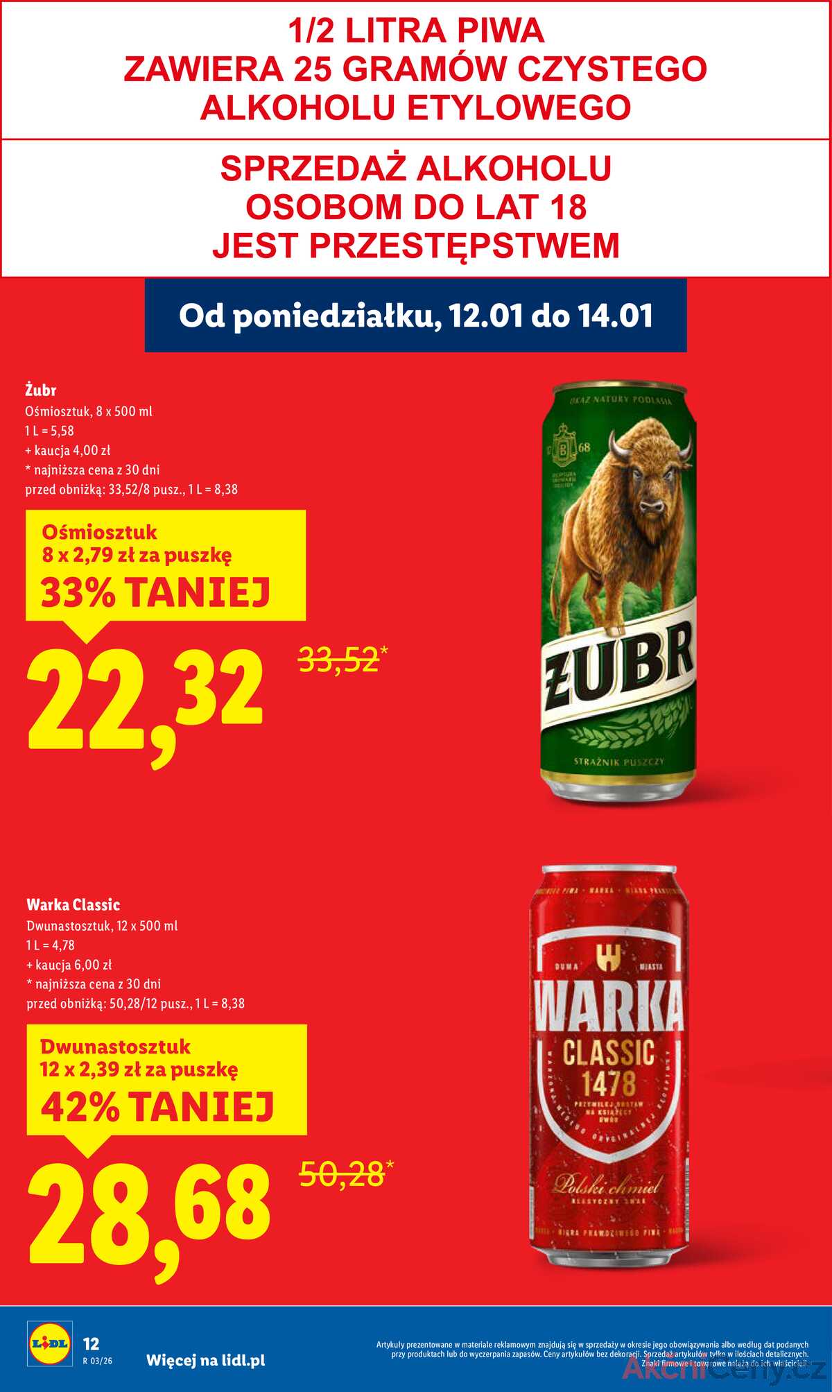 Leták Lidl Polsko 12.1.-14.1.2026 strana 12