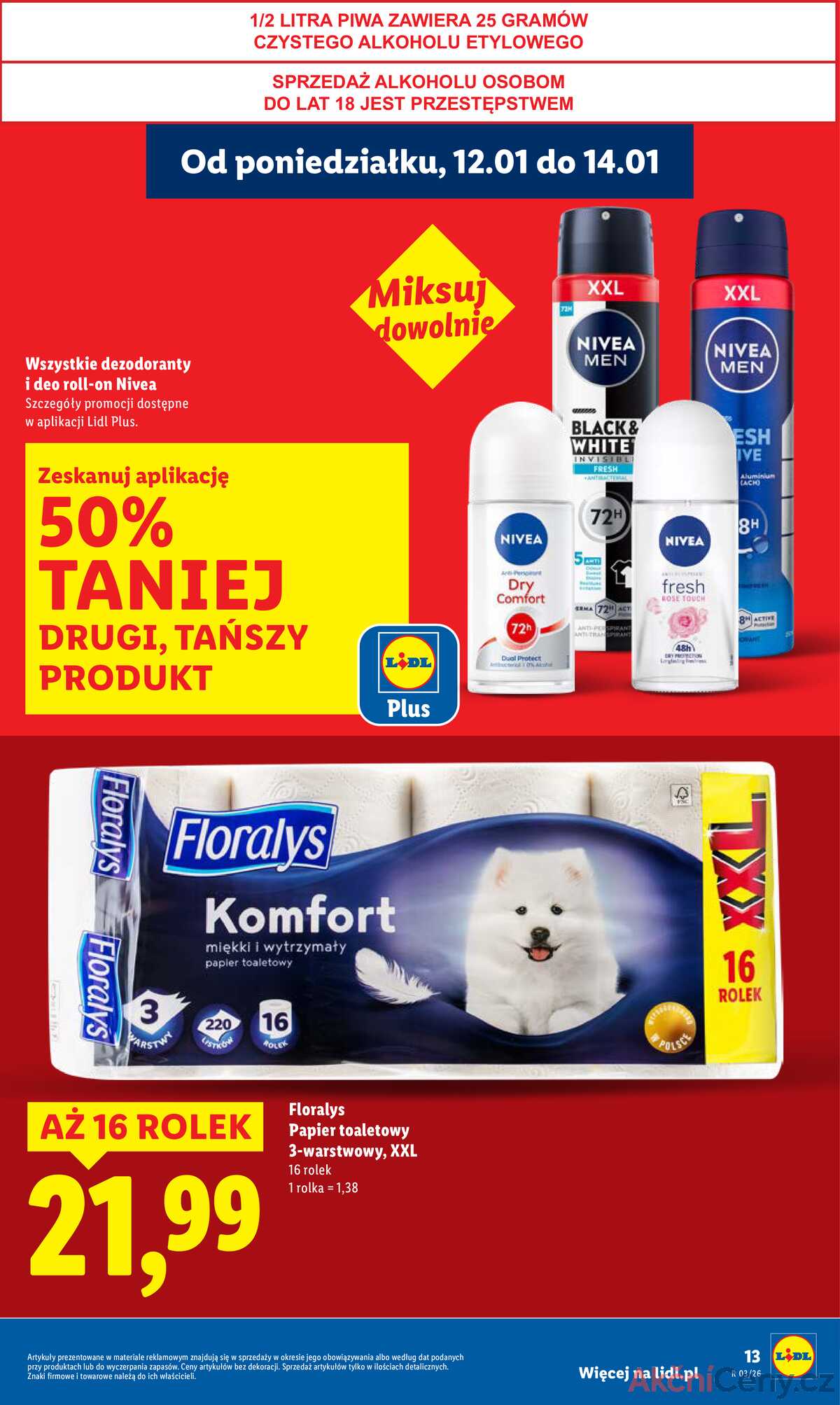 Leták Lidl Polsko 12.1.-14.1.2026 strana 13