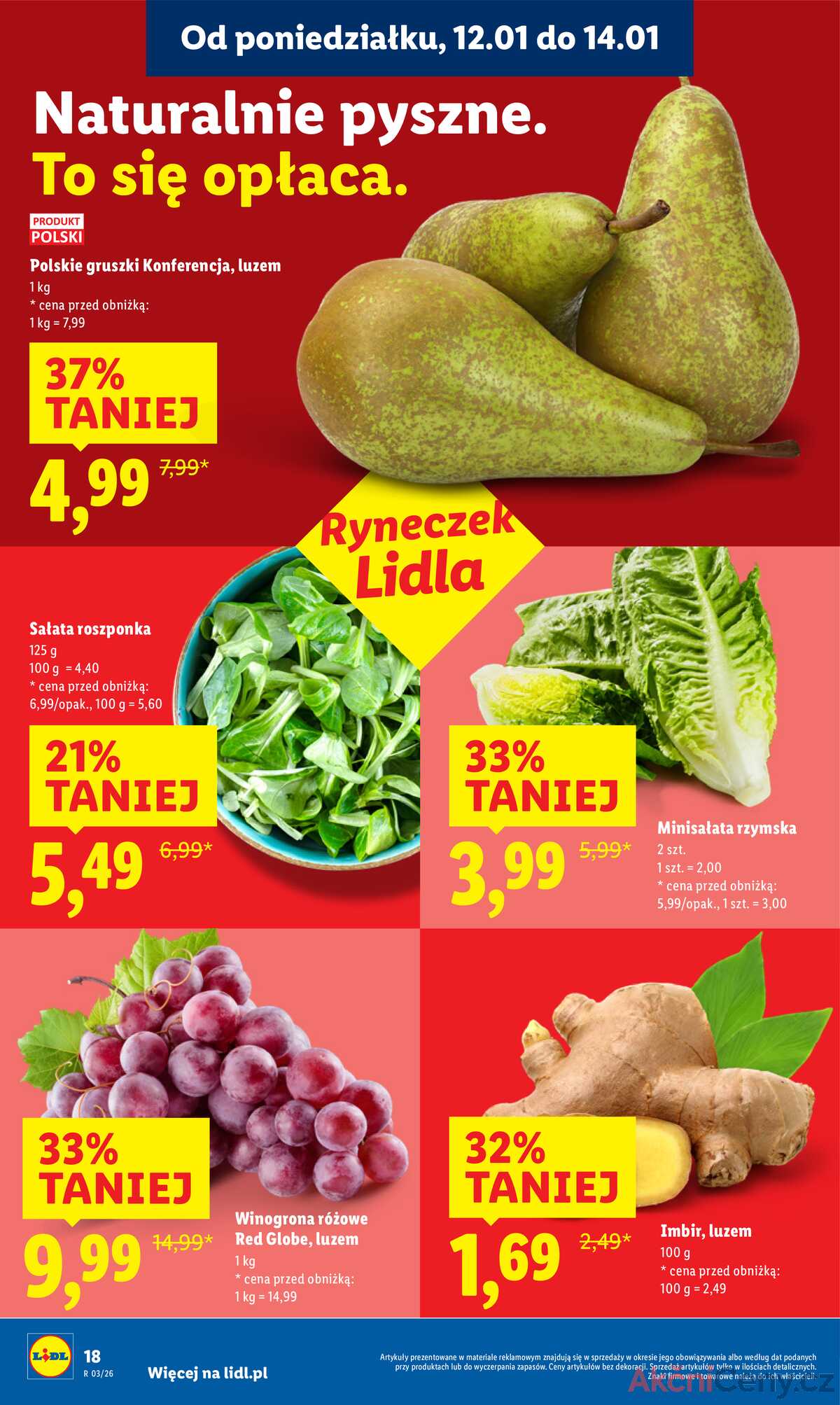 Leták Lidl Polsko 12.1.-14.1.2026 strana 18