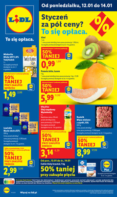 Leták Lidl Polsko 12.1.-14.1.2026