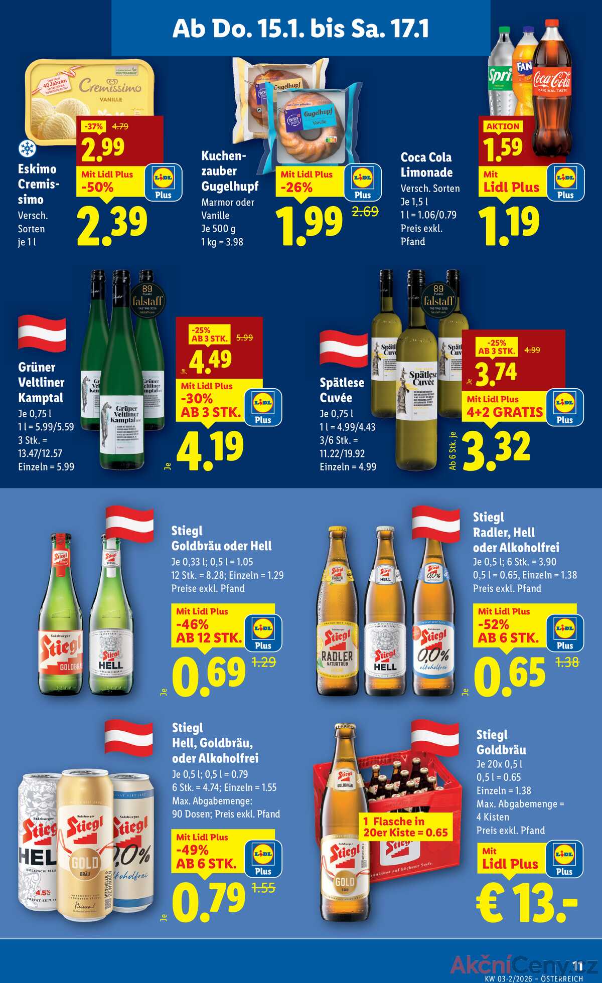 Leták Lidl Rakousko 15.1.-21.1.2026 strana 15