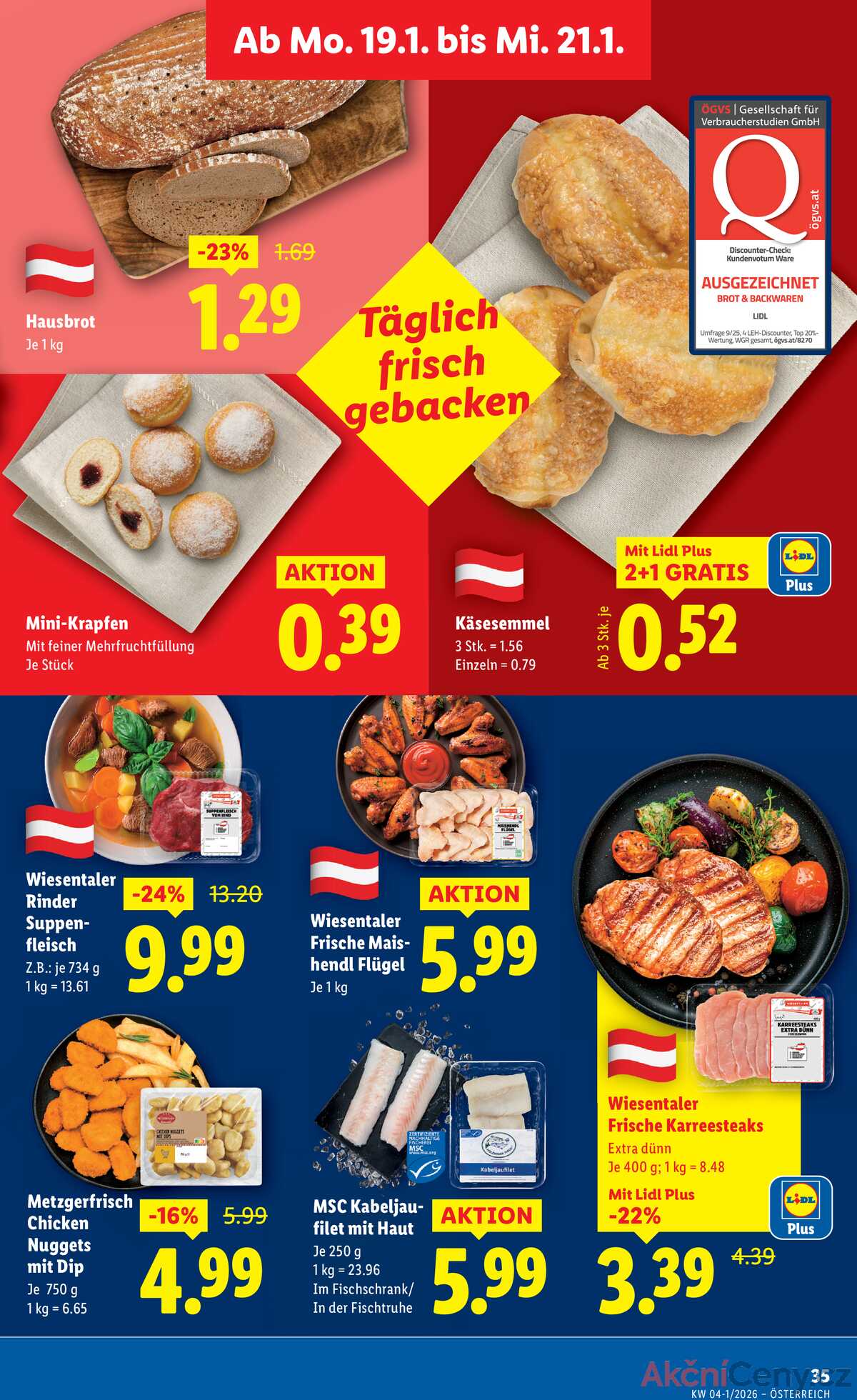 Leták Lidl Rakousko 15.1.-21.1.2026 strana 39