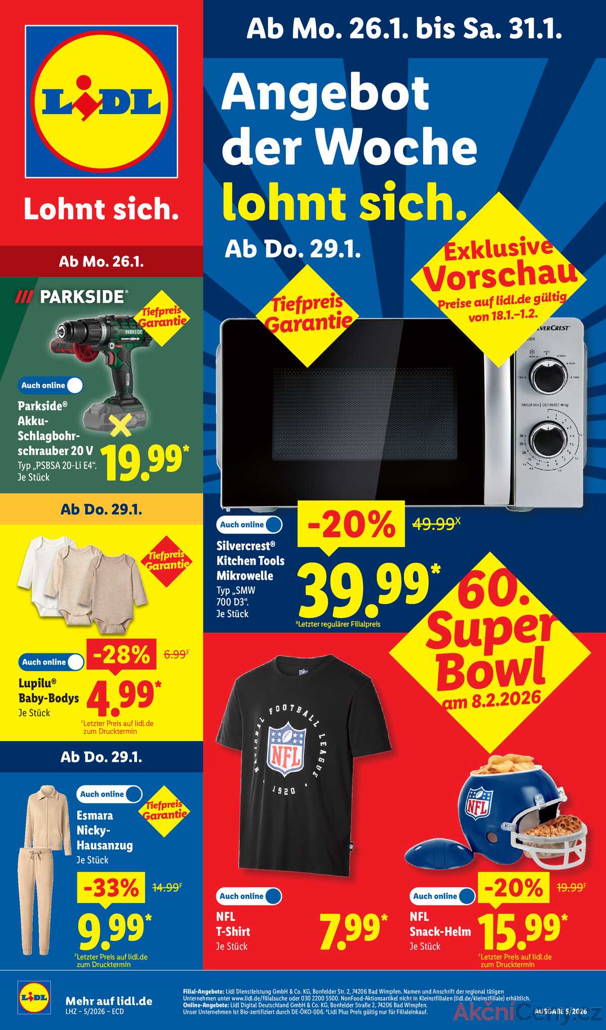 Leták Lidl Německo 26.1.-31.1.2026 strana 1