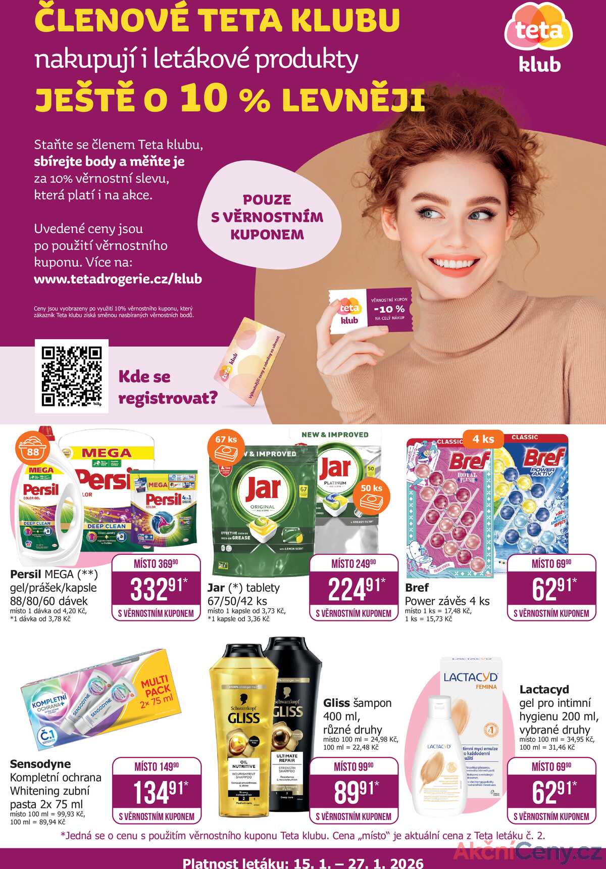 Teta drogerie Teta klub od 15.1. do 27.1.2026 strana 1