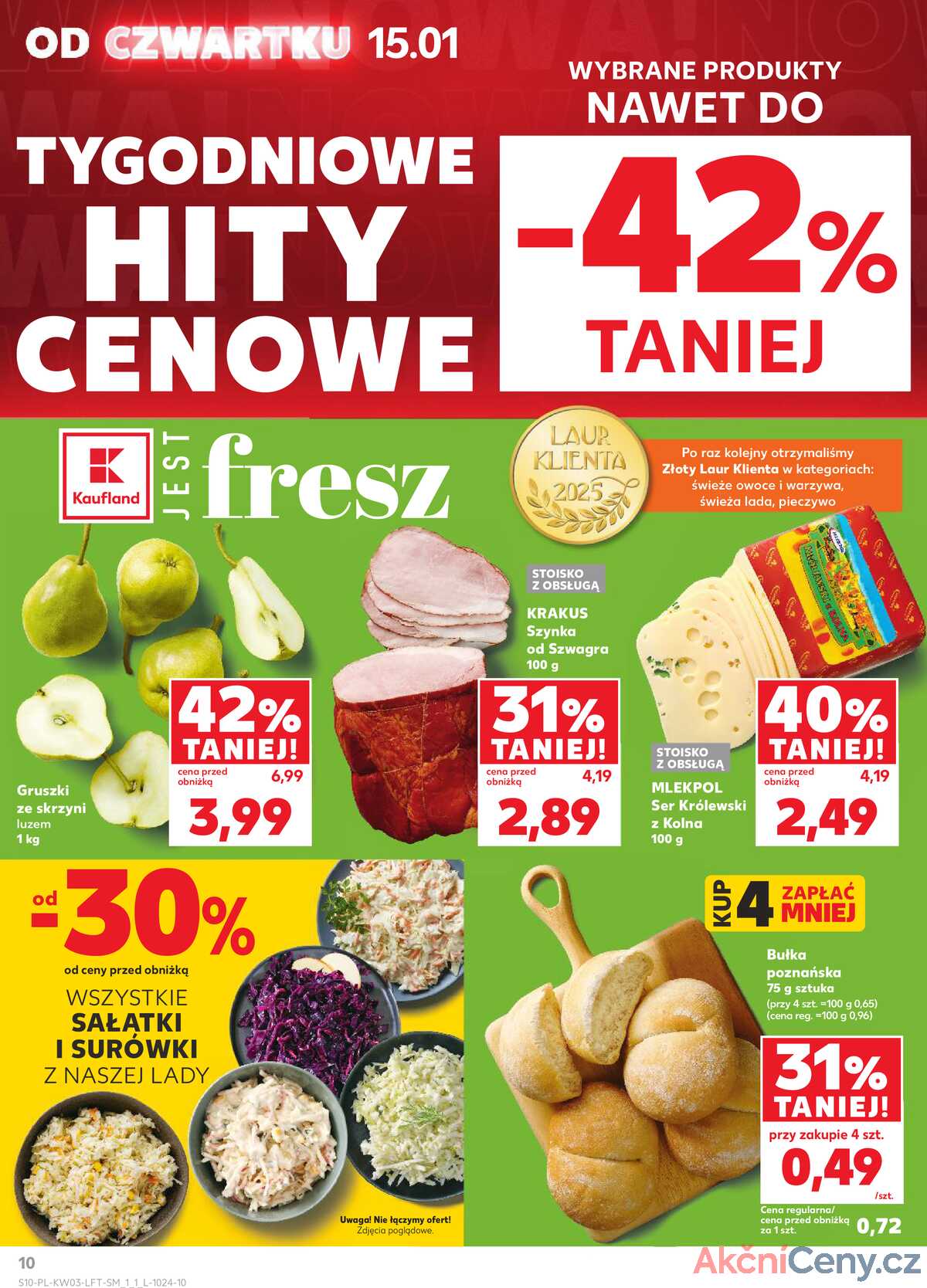 Leták Kaufland Polsko 15.1.-21.1.2026 - Noviny týdne strana 10