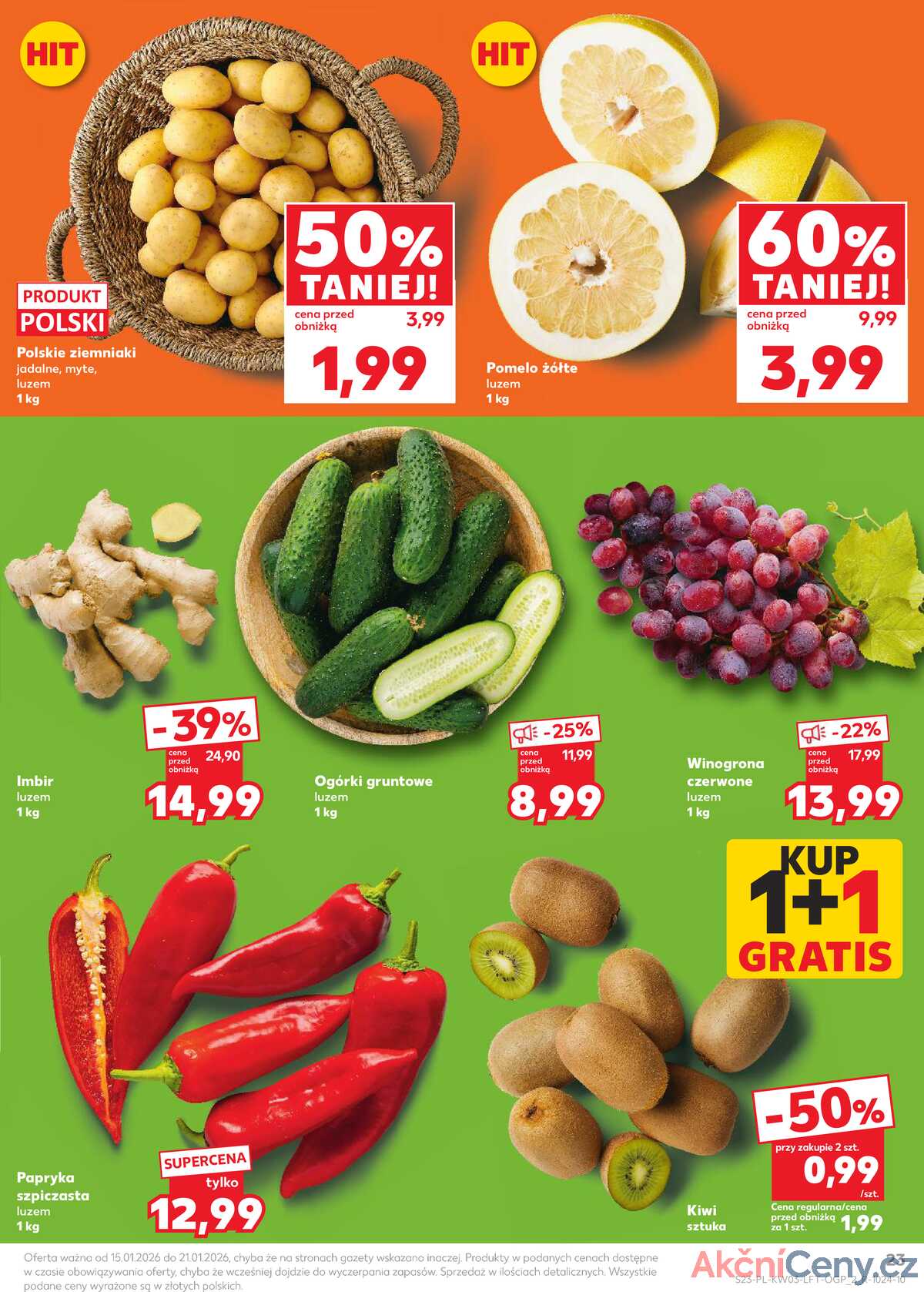 Leták Kaufland Polsko 15.1.-21.1.2026 - Noviny týdne strana 23
