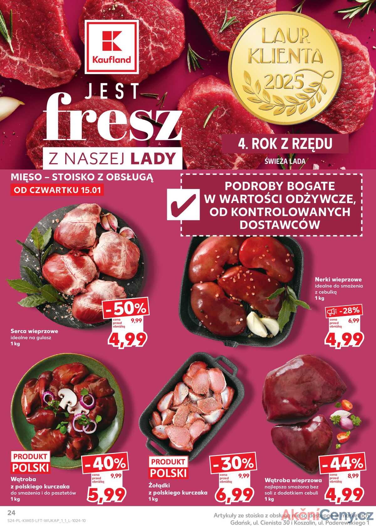 Leták Kaufland Polsko 15.1.-21.1.2026 - Noviny týdne strana 24