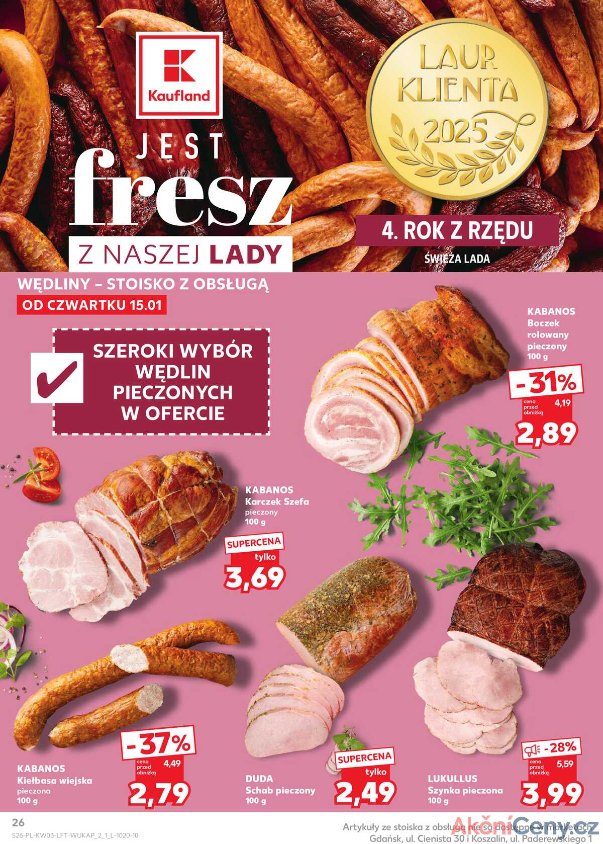 Leták Kaufland Polsko 15.1.-21.1.2026 - Noviny týdne strana 26