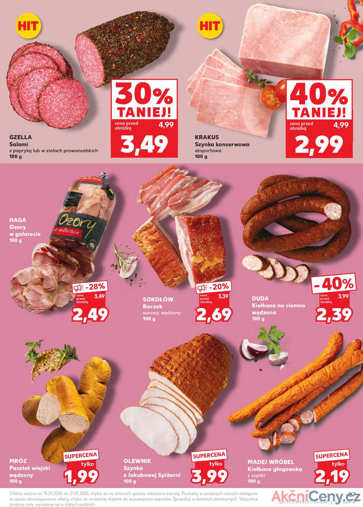 Leták Kaufland Polsko 15.1.-21.1.2026 - Noviny týdne strana 27