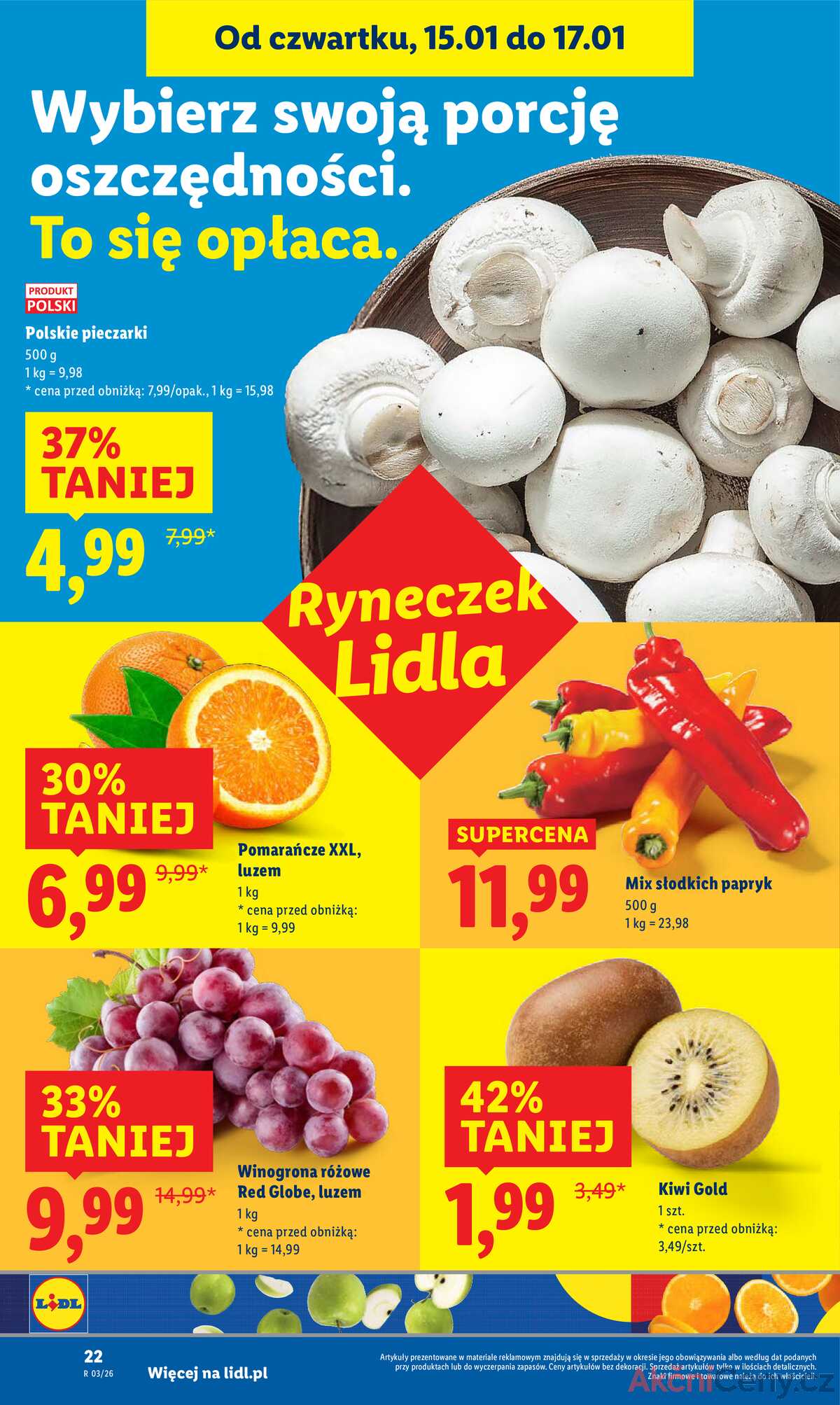 Leták Lidl Polsko 15.1.-17.1.2026 strana 22