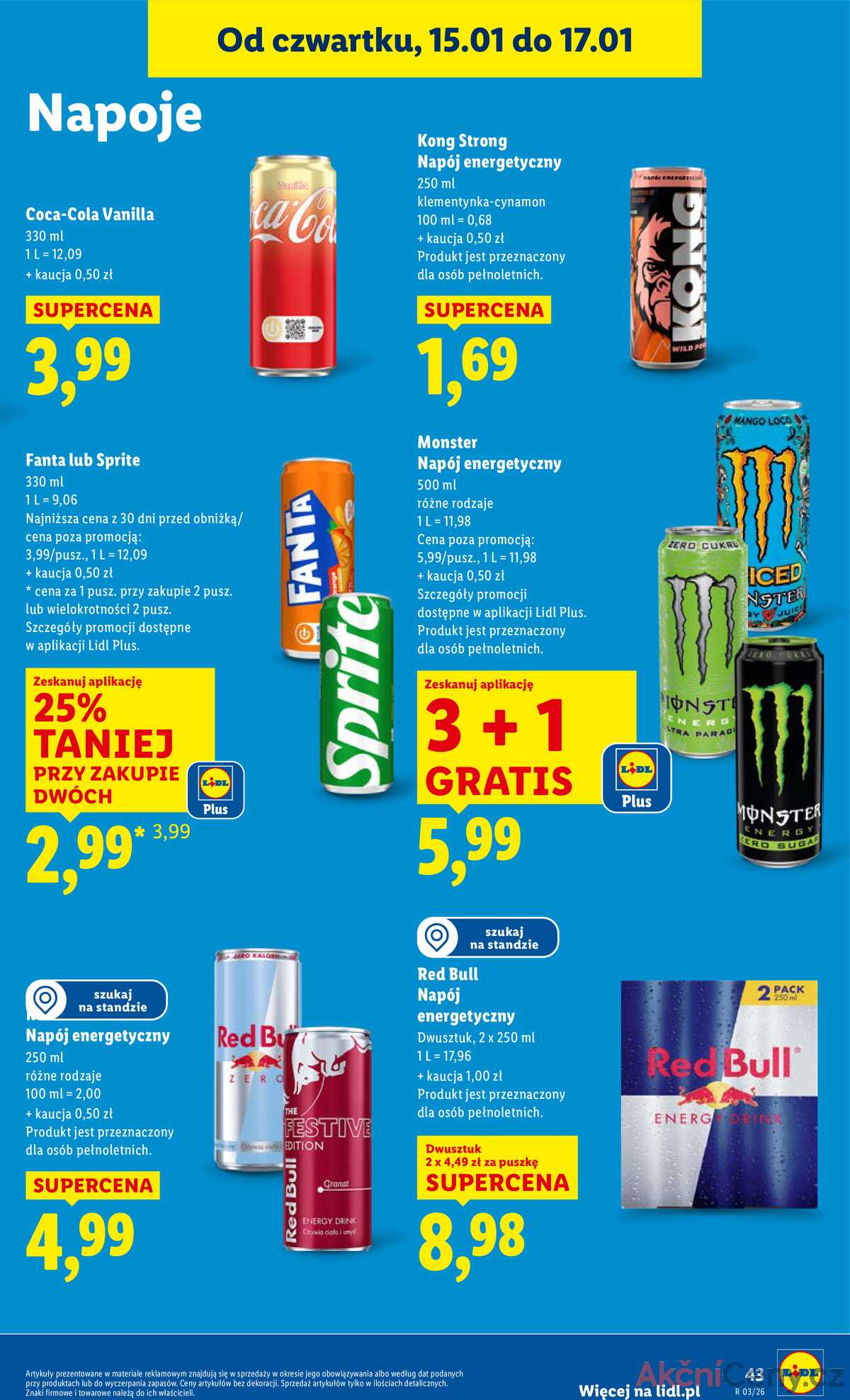 Leták Lidl Polsko 15.1.-17.1.2026 strana 43