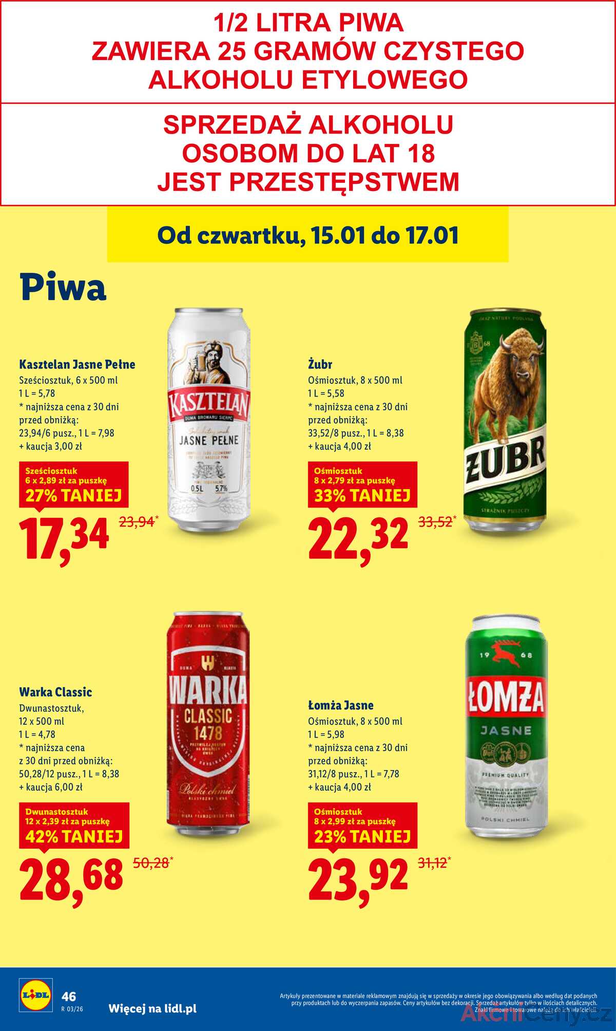 Leták Lidl Polsko 15.1.-17.1.2026 strana 46