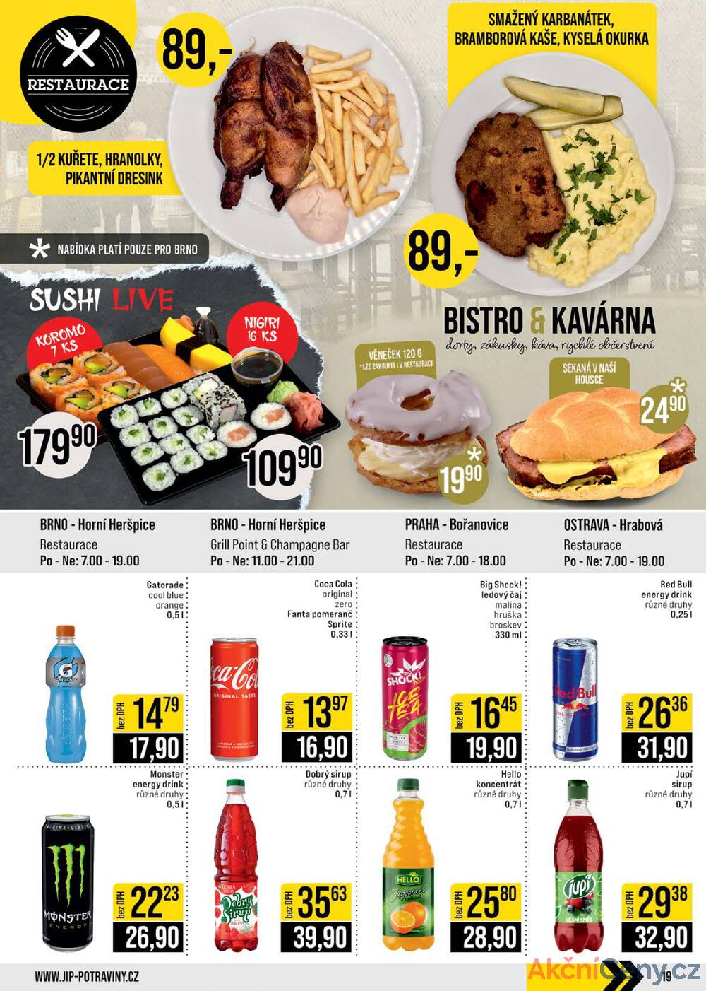 JIP Cash & Carry České Budějovice, Most, Náchod, Polička, Sušice a Svoboda nad Úpou od 14.1. do 20.1.2026