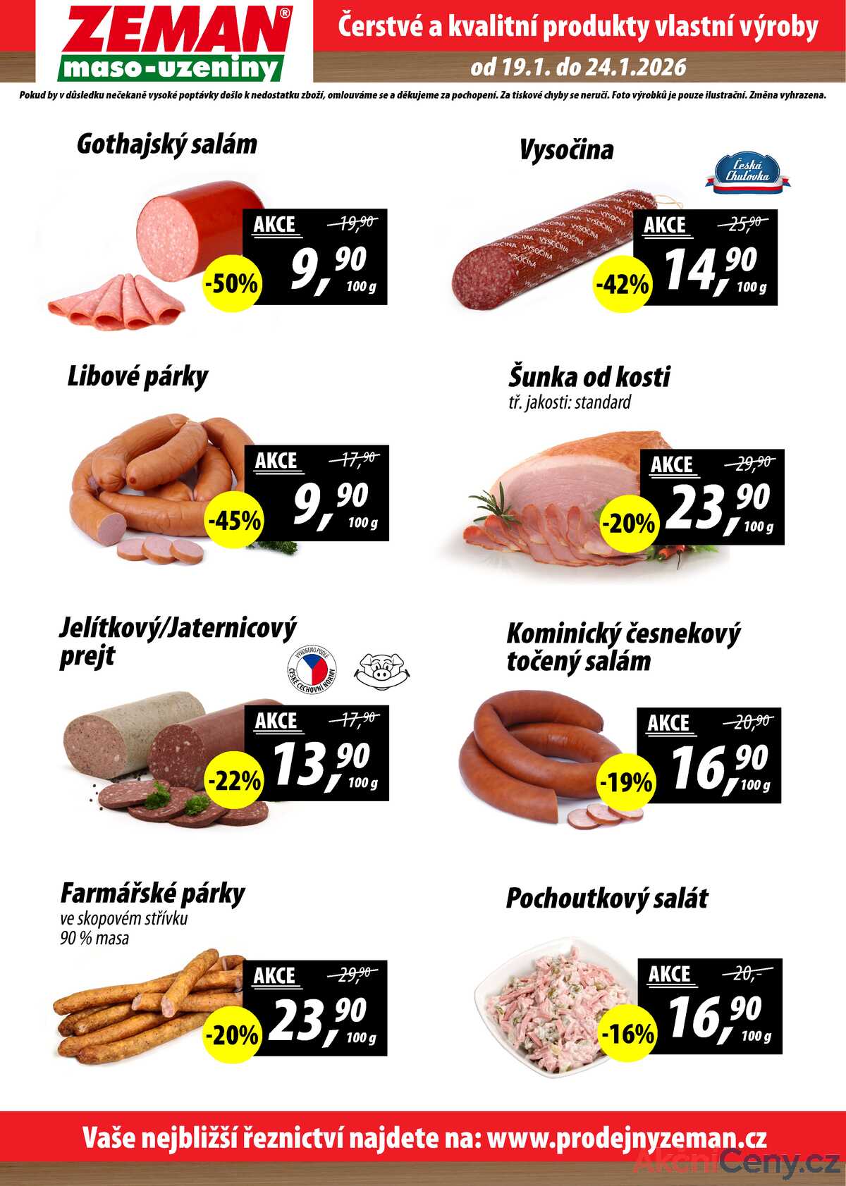 ZEMAN maso-uzeniny akční leták pro vybrané prodejny první skupiny od 19.1. do 24.1.2026 strana 2