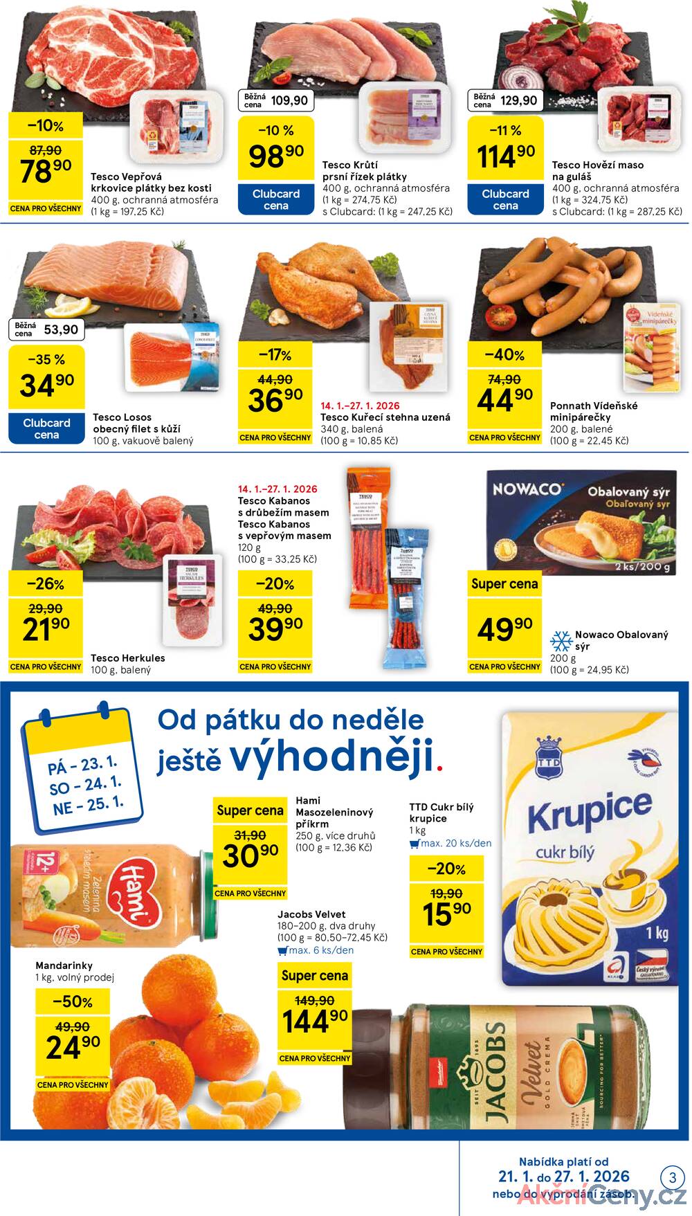 Tesco supermarkety od 21.1. do 27.1.2026