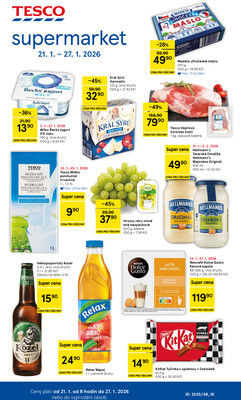 Tesco supermarkety od 21.1. do 27.1.2026