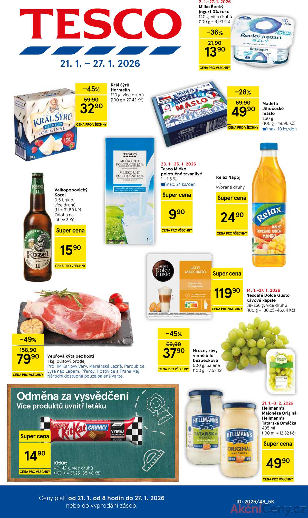 Tesco malé hypermarkety od 21.1. do 27.1.2026 strana 1